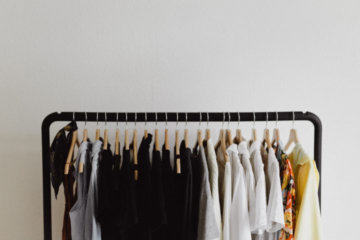 Closet with clothes